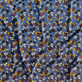 Dancing Mickey Mouse Dark Gray Kid's Digital Printed Fabric